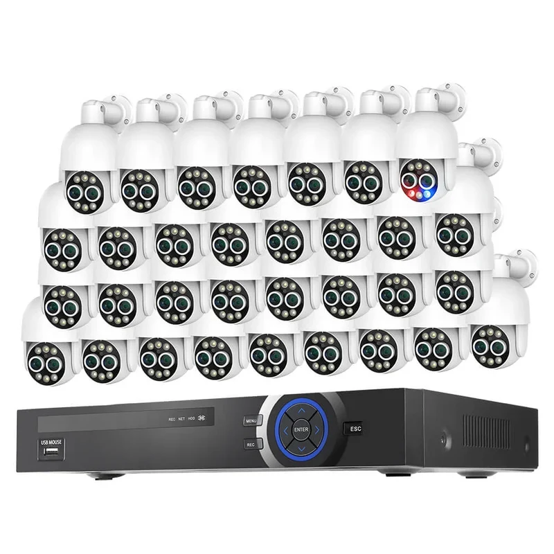 32CH POE Camera System with 4MP Dual Lens Camera