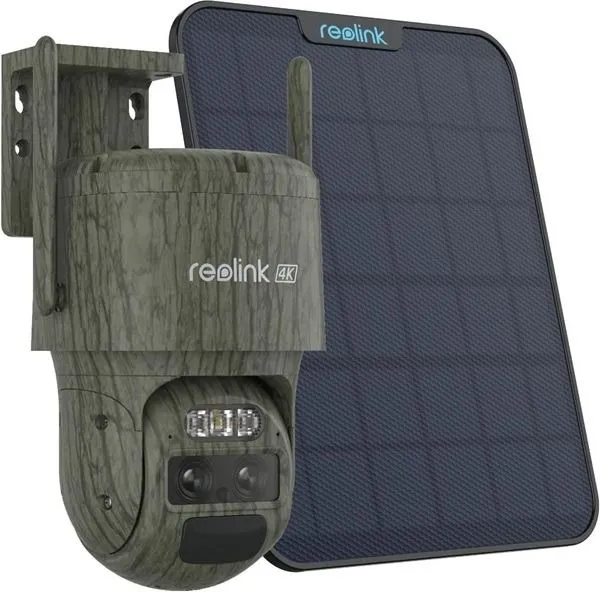 Reolink G770-C, cámara con batería 4G PT de 4K y 8 MP con doble lente y panel solar