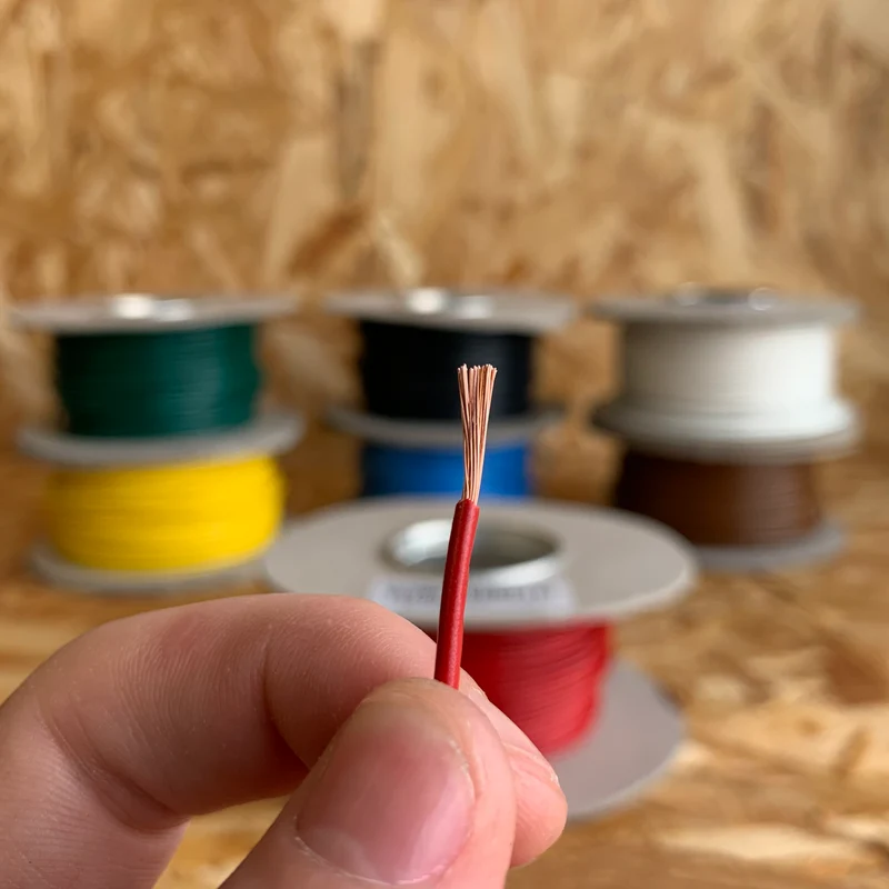 Cable automático unipolar de 1 mm² - Pared delgada / Carrete de 50 metros