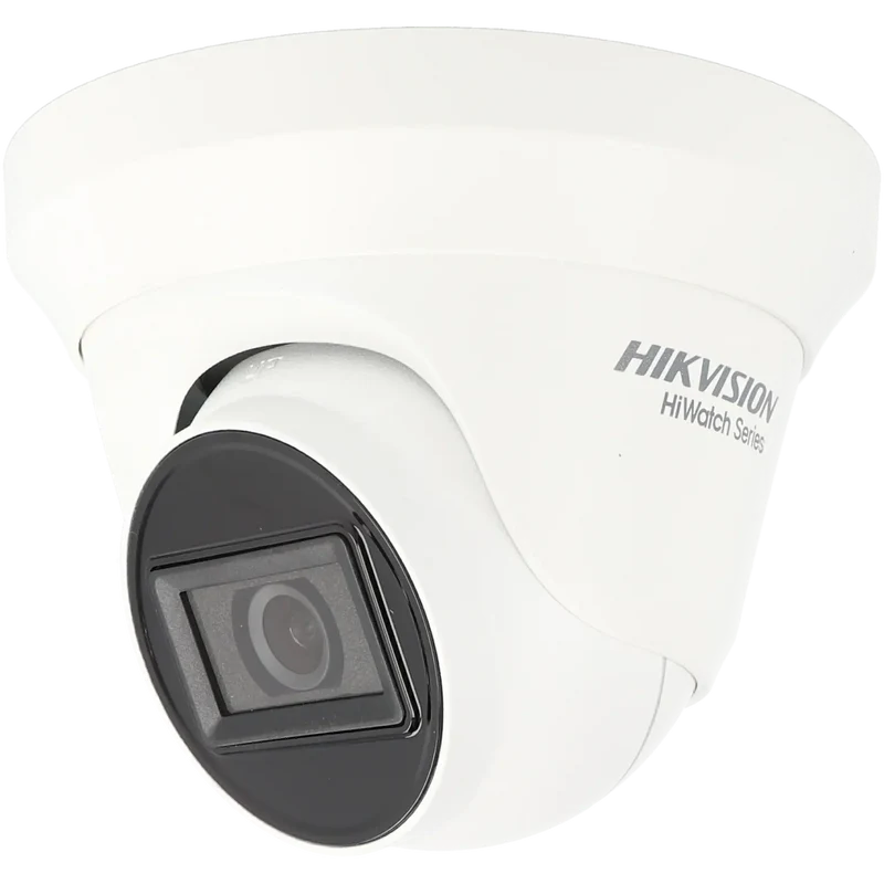 Hikvision HWT-T281-M, 8 MP/4K, minicámara tipo torreta, IR, salida de vídeo 4 en 1 por cable coaxial