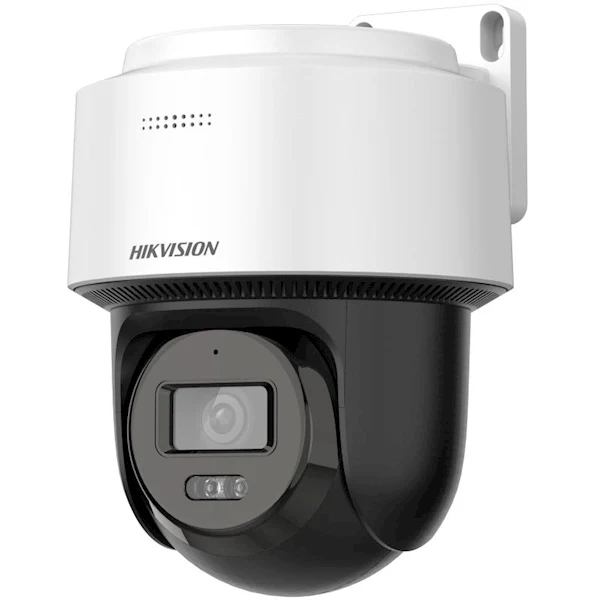 Hikvision DS-2DE2C400MWG-E, cámara mini pan-tilt de 4 MP (sin zoom), ranura para tarjeta SD, PoE, LED IR híbridos, seguimiento