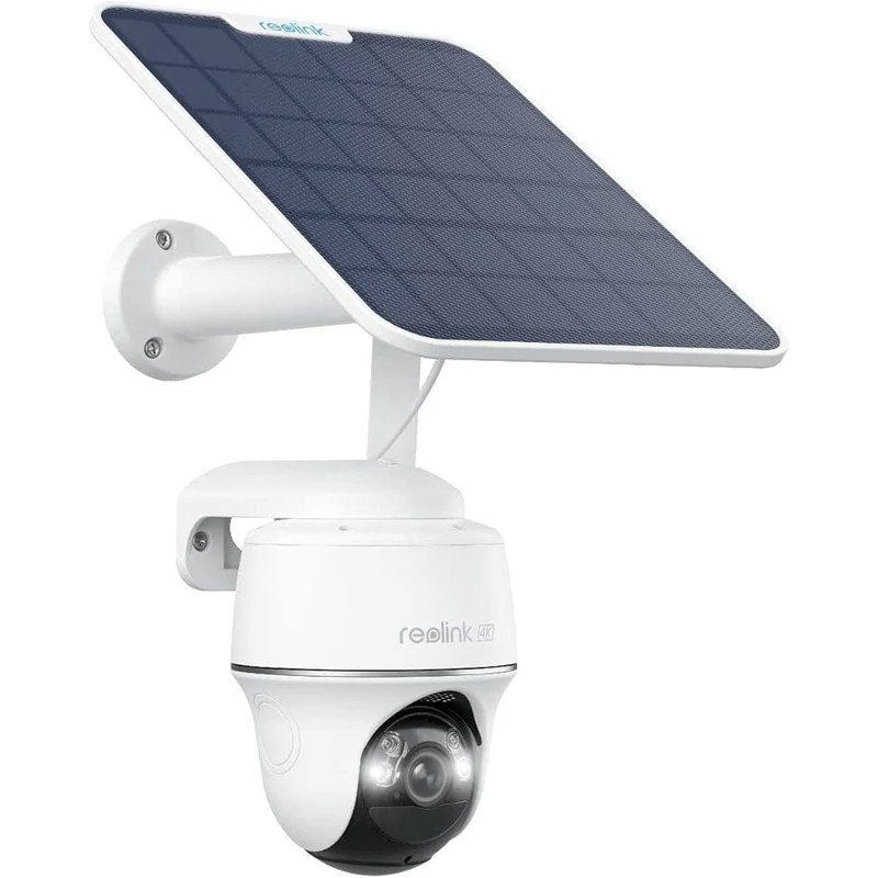 Reolink G440-W con panel solar, blanco, cámara con batería 4G LTE de 8 MP y 4K con función de giro e inclinación y detección inteligente