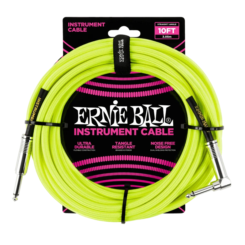 Ernie Ball 6080 Cable de Guitarras (Amarillo, 3m)