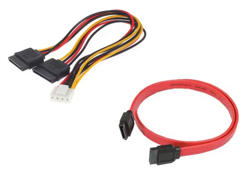 Alarma Total: Juego de cable de alimentación y SATA compatible con los grabadores Hikvision 7608NXI-K2