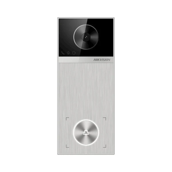 Hikvision DS-KV6114-MWBE1, videoportero, WiFi/PoE, ranura para tarjeta micro SD, ángulo de visión de 150 grados (carcasa metálica)
