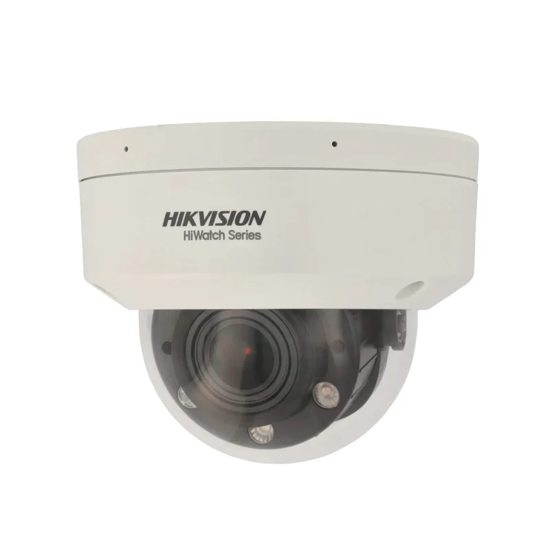 Hikvision HWI-D640HA-LZU, cámara domo de 4 MP, zoom óptico de 2,8 mm a 12 mm, PoE, luces híbridas inteligentes, 2 micrófonos.