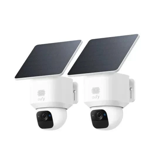 Eufy SoloCam E30, kit de 2 cámaras, 2 cámaras PT WiFi con panel solar