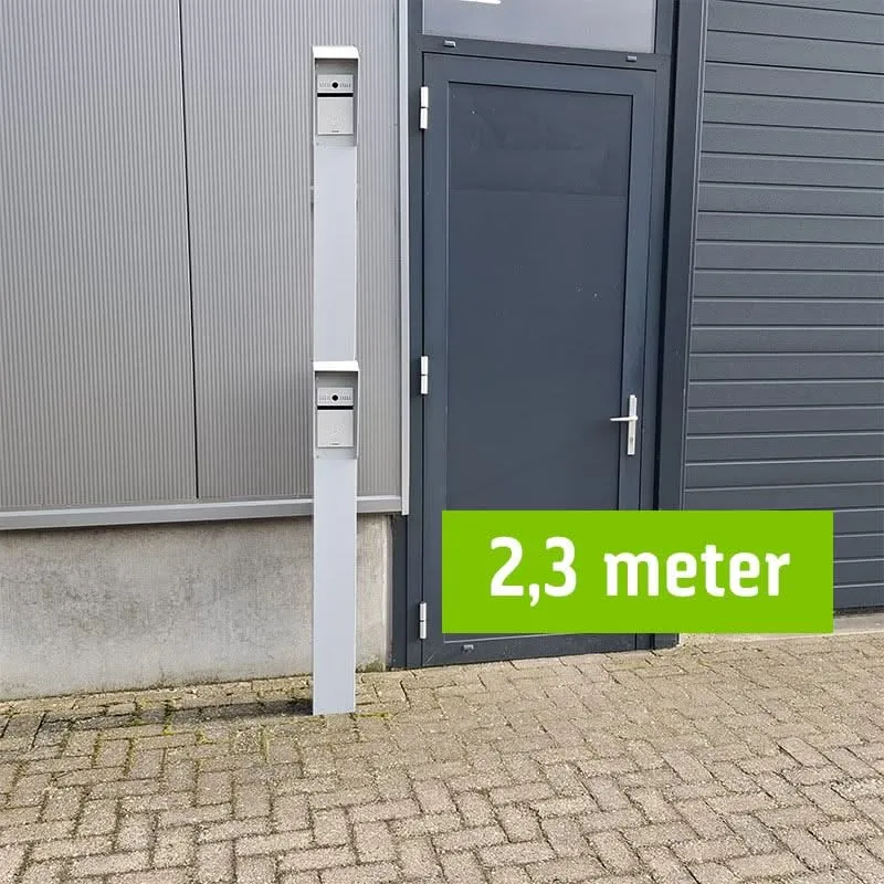 Alarma Total Columna de intercomunicador de 230 cm, 15 x 15 cm, con recubrimiento en polvo de doble capa