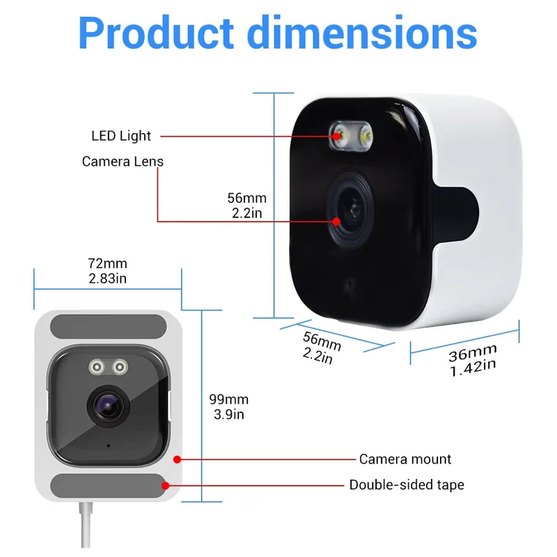 Cámara para ventana Nedis Dual WiFi, Micro SD, Starlight, resolución de 4 Mp