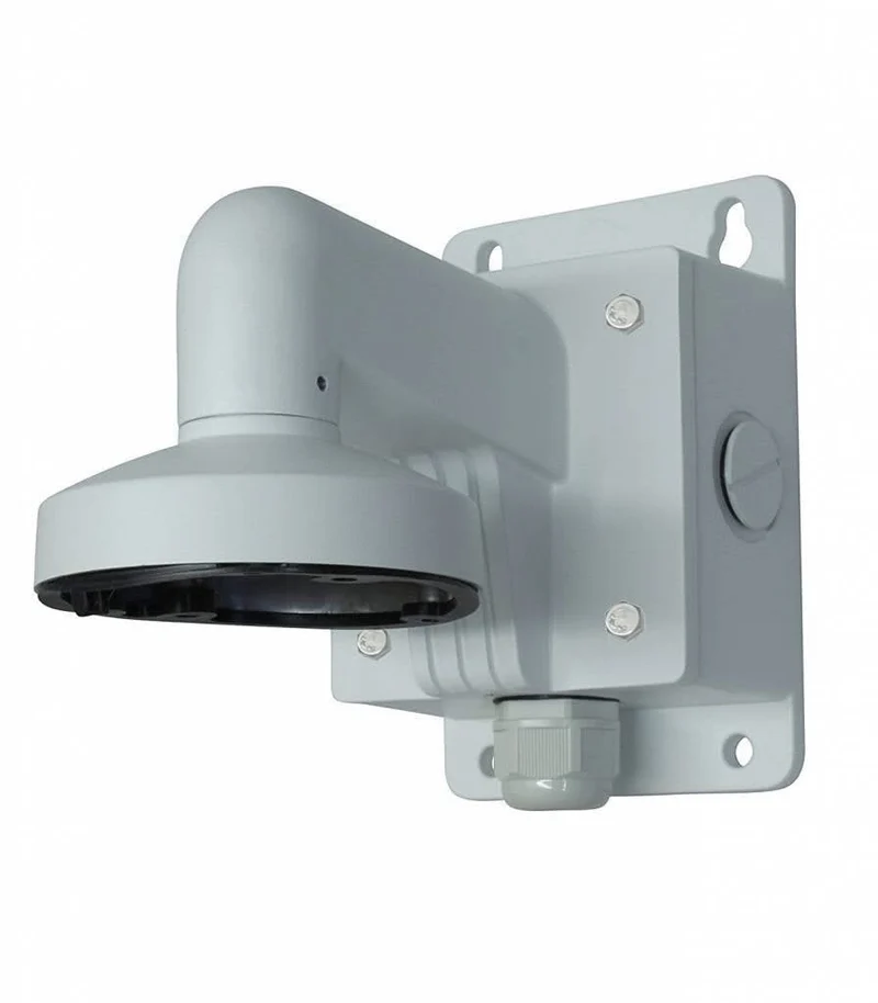 Soporte de pared de aluminio Hikvision DS-1272ZJ-110B con caja de conexiones