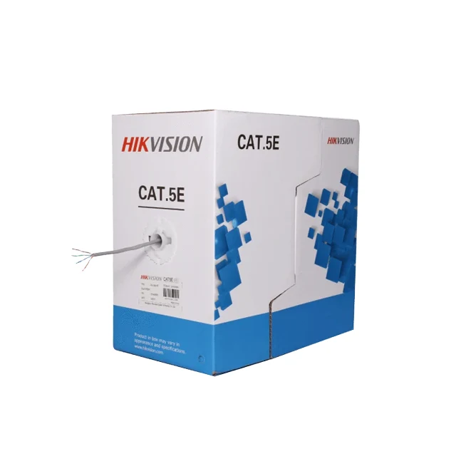 Cable de red CAT5e UTP de Hikvision, 305 m, 100 % cobre, conductores macizos