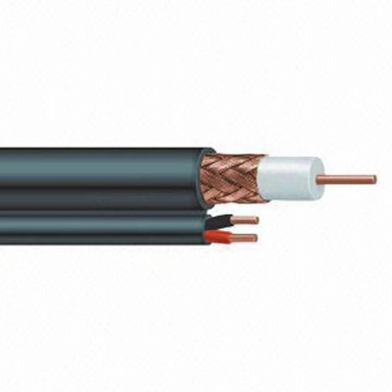 Alarma Total Cable combinado coaxial RG59 con cable de alimentación de CC, 100 metros