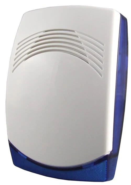 Alarma Total Sirena interior con cable y luz intermitente LED azul, 12 V