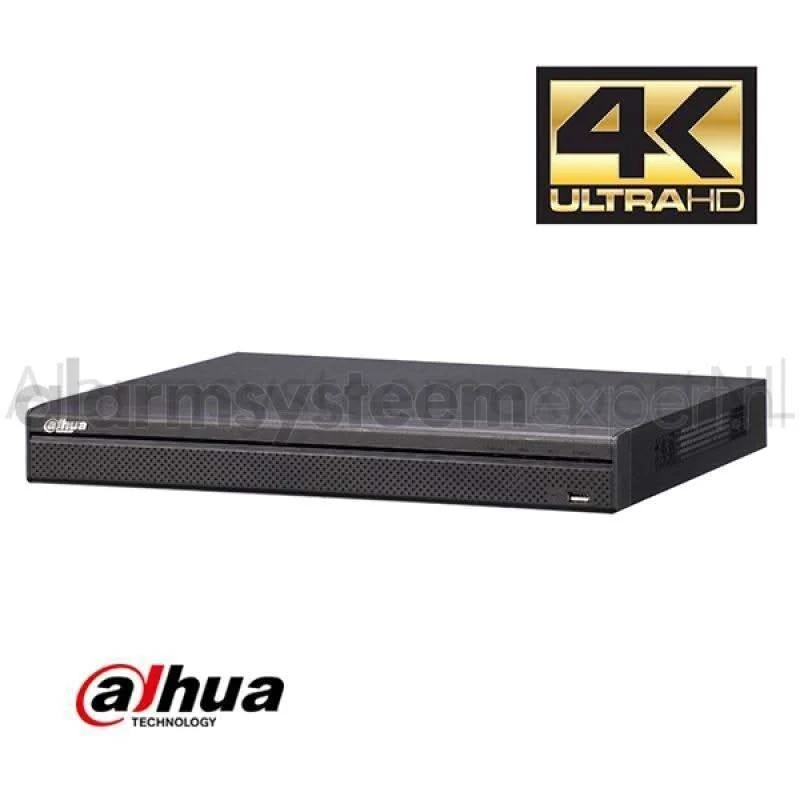 Dahua NVR4416-Ei, grabador de vídeo en red 4K con 4 puertos SATA sin PoE