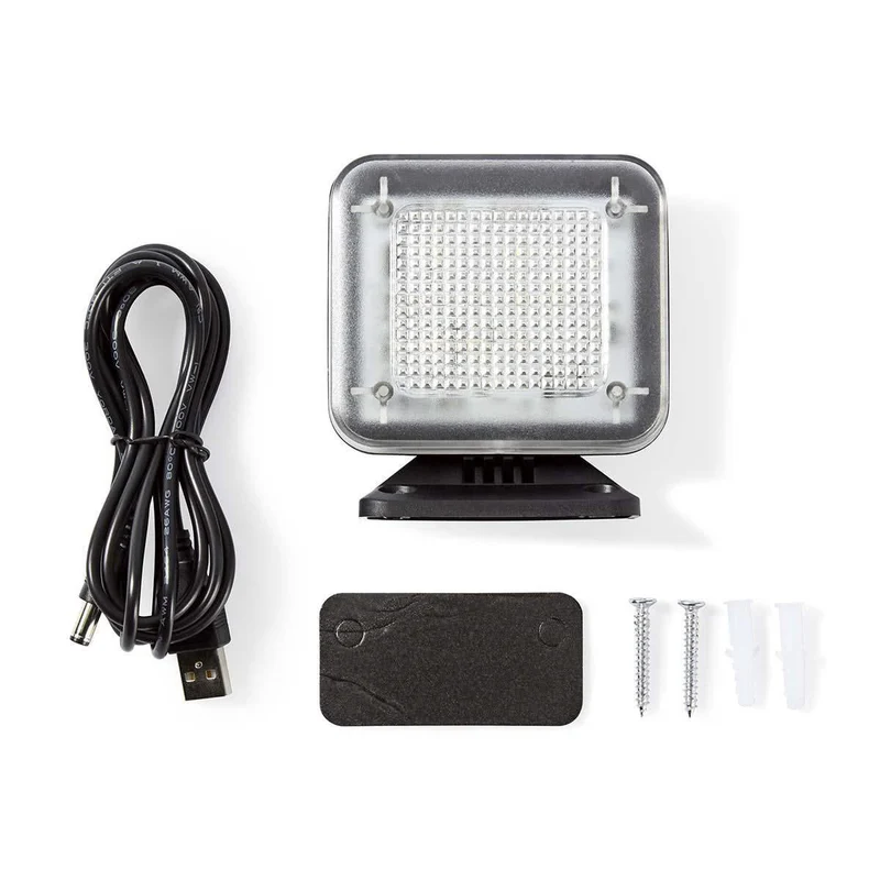 Simulador de TV Nedis con temporizador integrado, color negro