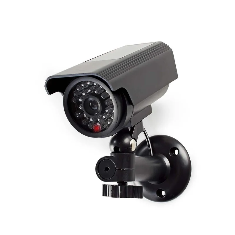 Cámara de seguridad ficticia Nedis Bullet IP44, negra