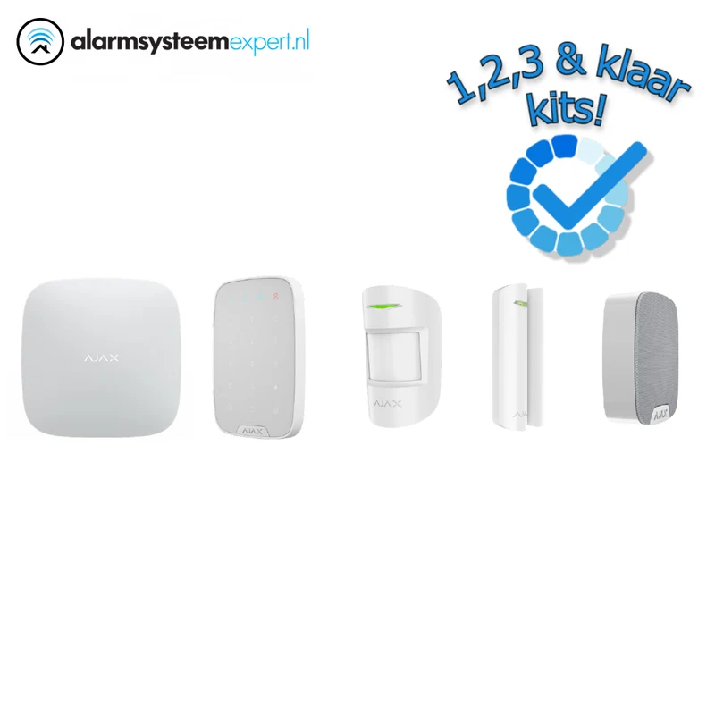 Kit de sistema de alarma Ajax Systems 1 inalámbrico (blanco)