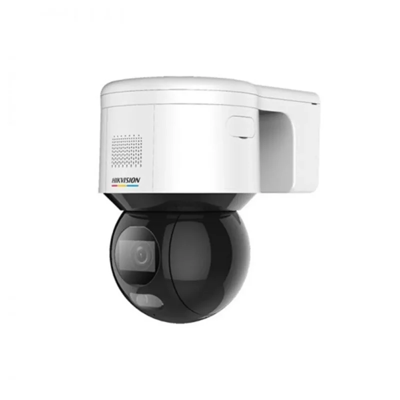 Hikvision DS-2DE3A400BW-DE | 4 MP | ColorVu | Cámara con función de giro e inclinación | POE, con soporte de pared incluido