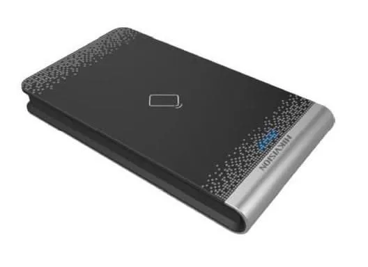 Lector de tarjetas de sobremesa Hikvision para el registro de tarjetas, DS-K1F100-D8E