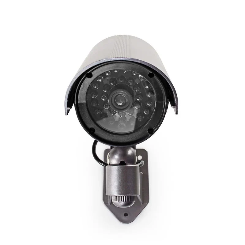 Cámara de seguridad ficticia Nedis Bullet IP44, color plateado