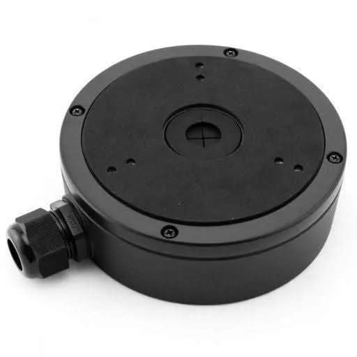 Caja de montaje Hikvision DS-1280ZJ-M, modelo en negro
