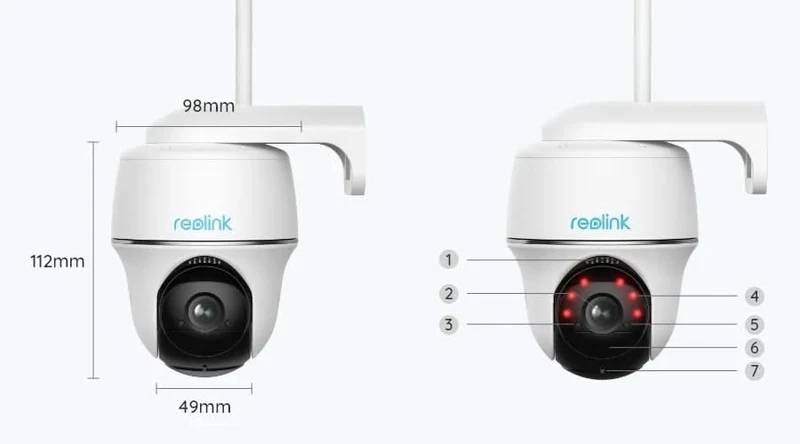Reolink B430 de 5 MP, cámara inalámbrica con función de giro y inclinación y doble conexión WiFi, alimentada por batería (recargable)