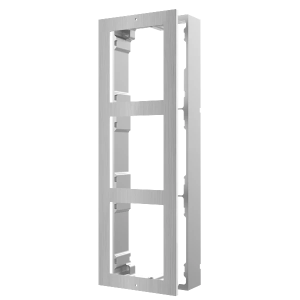 Marco modular para intercomunicador Hikvision DS-KD-ACW3/S, de 3 módulos, de acero inoxidable