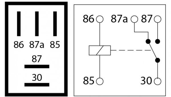 Microrelé de 24 V, 20-40 A, 5 pines