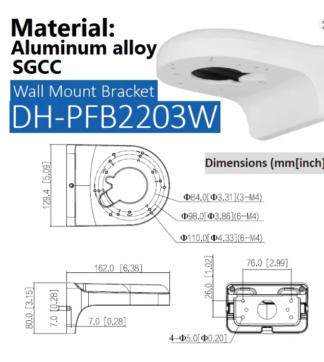 Soporte de pared Dahua PFB2203W