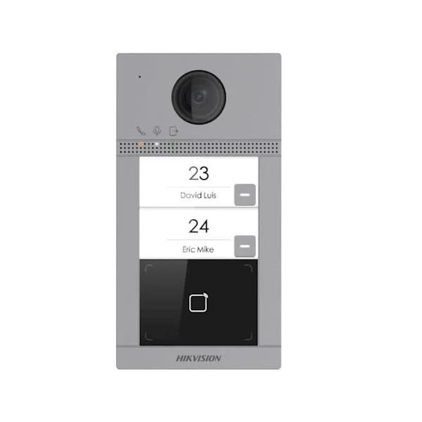 Hikvision DS-KV8213-WME1, cámara de montaje en superficie con 2 botones, Full HD y PoE
