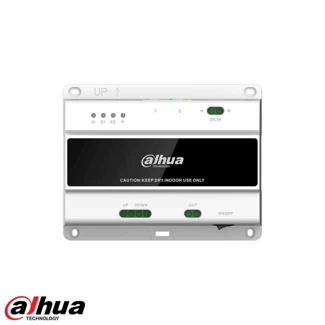 Conmutador Dahua de 2 hilos (2 unidades para interior, 2 estaciones de puerta), con fuente de alimentación incluida