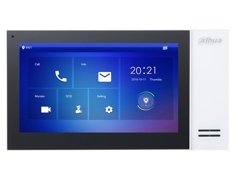 Dahua VTH2421FW-P, terminal interior con pantalla táctil de 7 pulgadas, blanco, PoE, SIP