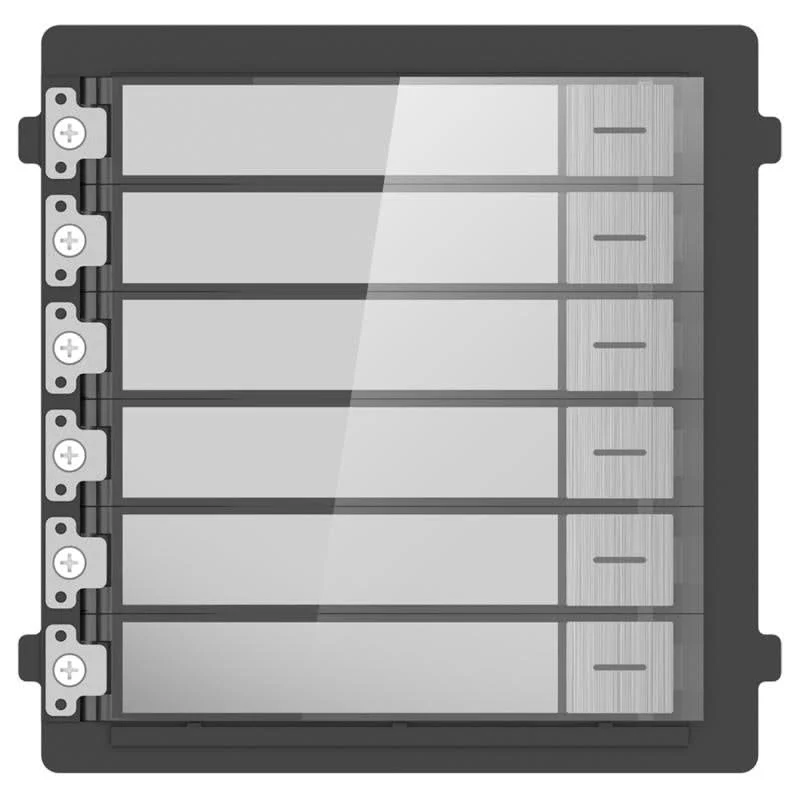 Hikvision DS-KD-KK/S 6 pulsadores de timbre de acero inoxidable