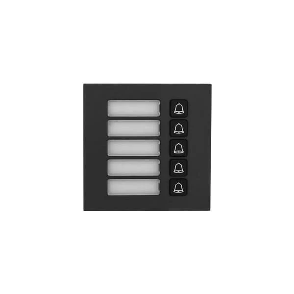 Dahua VTO4202FB-MB5 Pulsador de timbre de 5 vías, negro