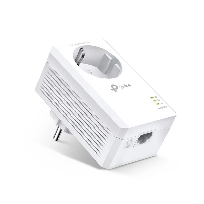 Adaptador Powerline TP-Link de 1000 Mbps con toma de corriente (ampliación)