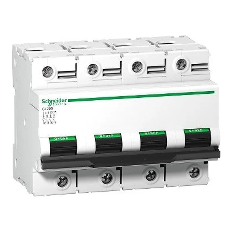 Schneider Automático Magnetotérmico C120N 4P 10kA Curva C 100A – Interruptor Magnetotérmico