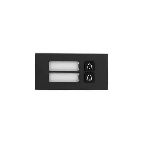 Dahua VTO4202FB-MB2, pulsador de timbre doble, negro