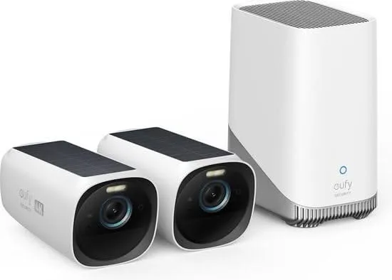 Eufy Eufycam 3 Paquete doble con 2 cámaras inalámbricas 4K y Homebase 3
