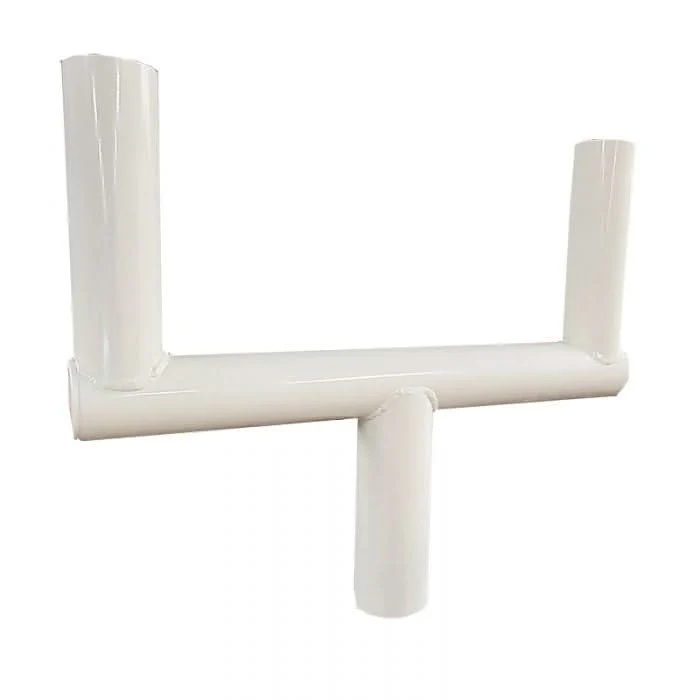 Mástil para cámara, pieza en T de 90 mm, color blanco RAL 9010