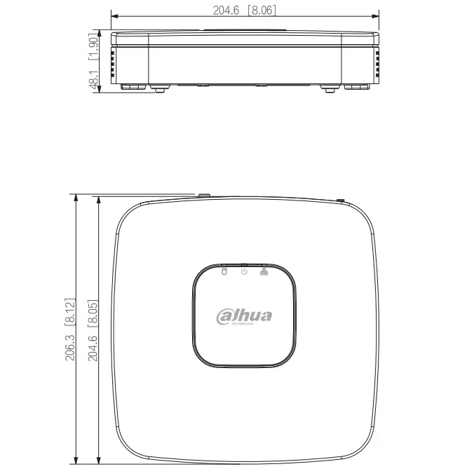 Dahua NVR4104-P-EI 1x LAN 4x PoE. Apto para 4 cámaras IP, Wizsense