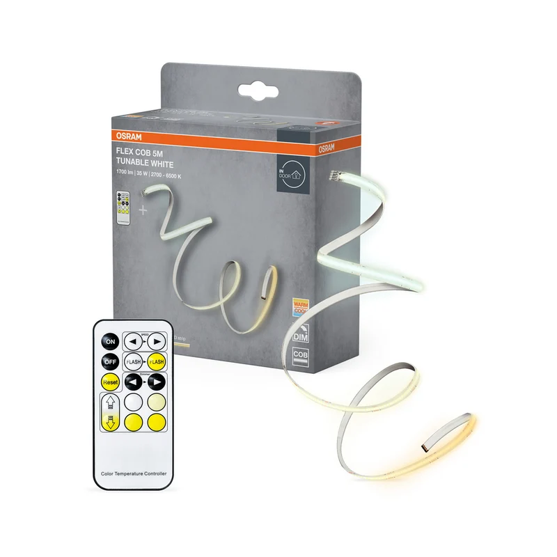 Tira LED OSRAM FLEX COB 5M TW RC, amarilla, 30 W, 1700 lm
