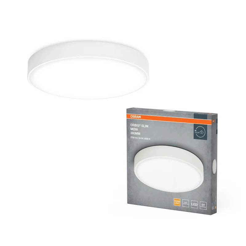 Lámpara de techo OSRAM ORBIS Slim Moia, blanca, 24 W, 2600 lm
