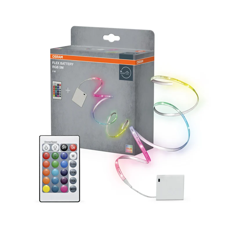 OSRAM FLEX BATTERY con sensor y control remoto, RGB, 5m
