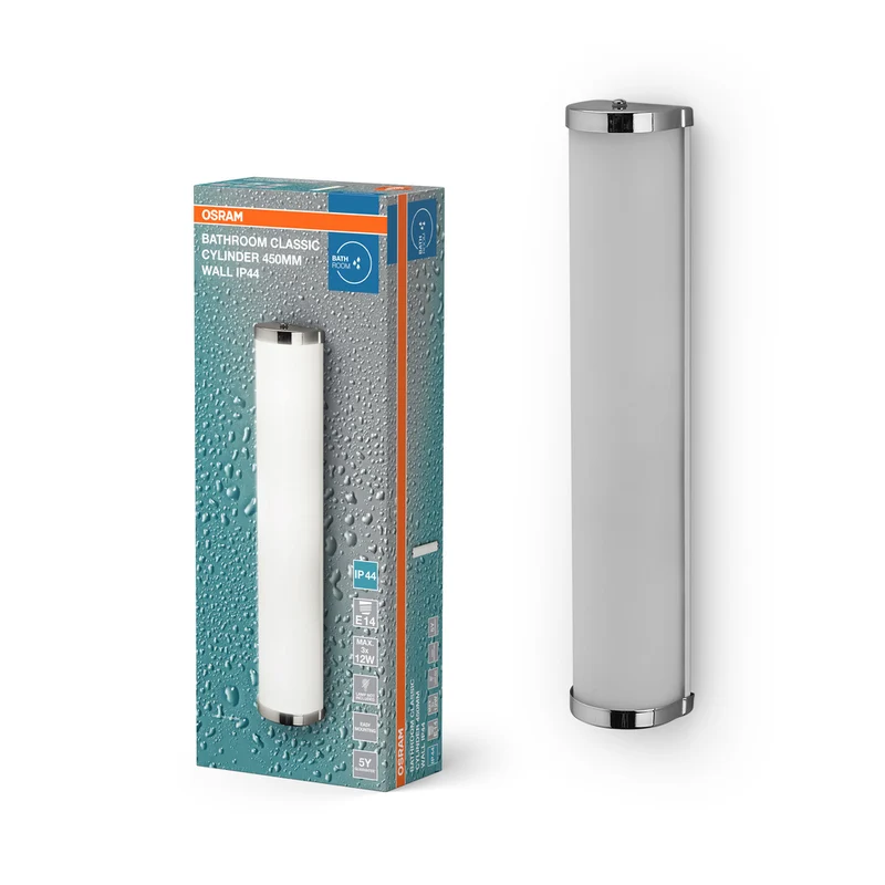 Lámpara de pared para baño OSRAM CLASSIC CYLINDER, 455 mm, 3xE14
