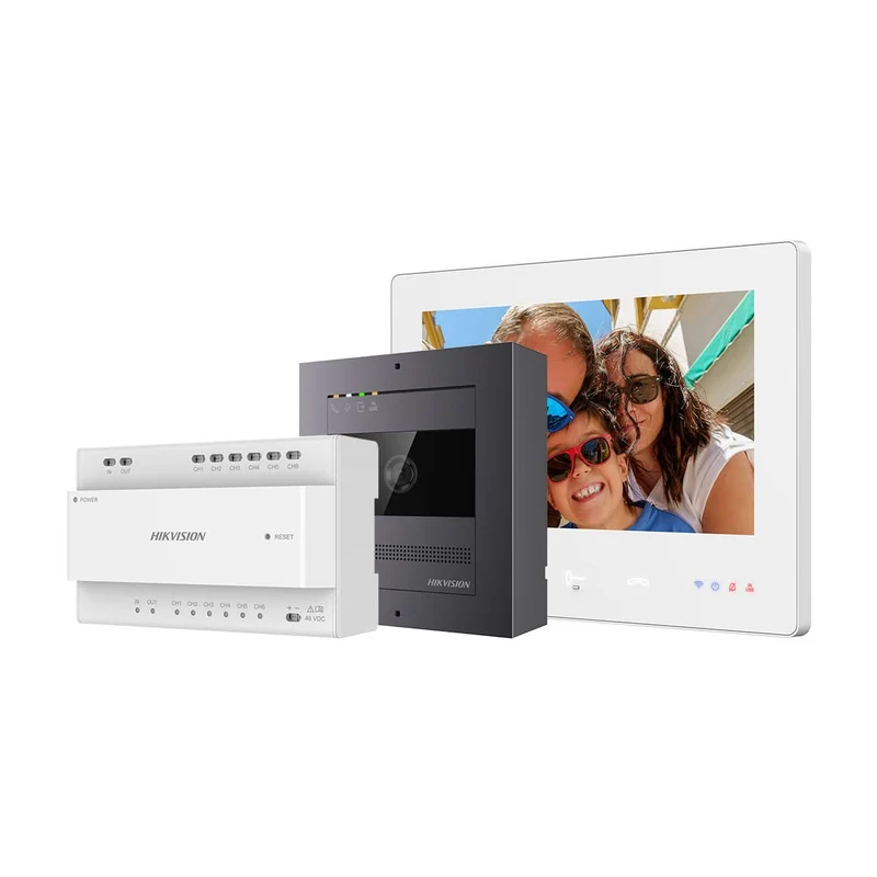 Hikvision DS-KIS704EY Videoportero de 2 hilos Full HD de aluminio, kit de 2 hilos
