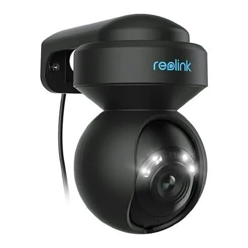 Reolink E540-B, cámara WiFi PTZ de doble banda de 5 MP en color negro con luz de disuasión