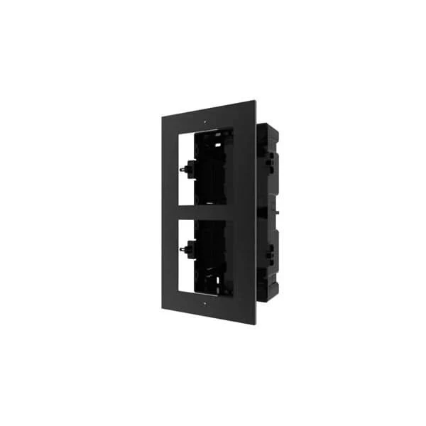 Hikvision DS-KD-ACF2, marco empotrable negro de 2 módulos