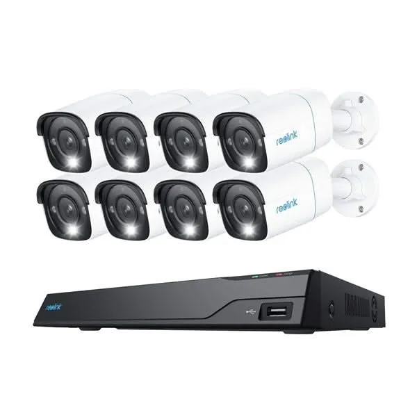 Reolink NVS16-8MB8, kit de seguridad 4K, UHD, PoE y disco duro de 4 TB
