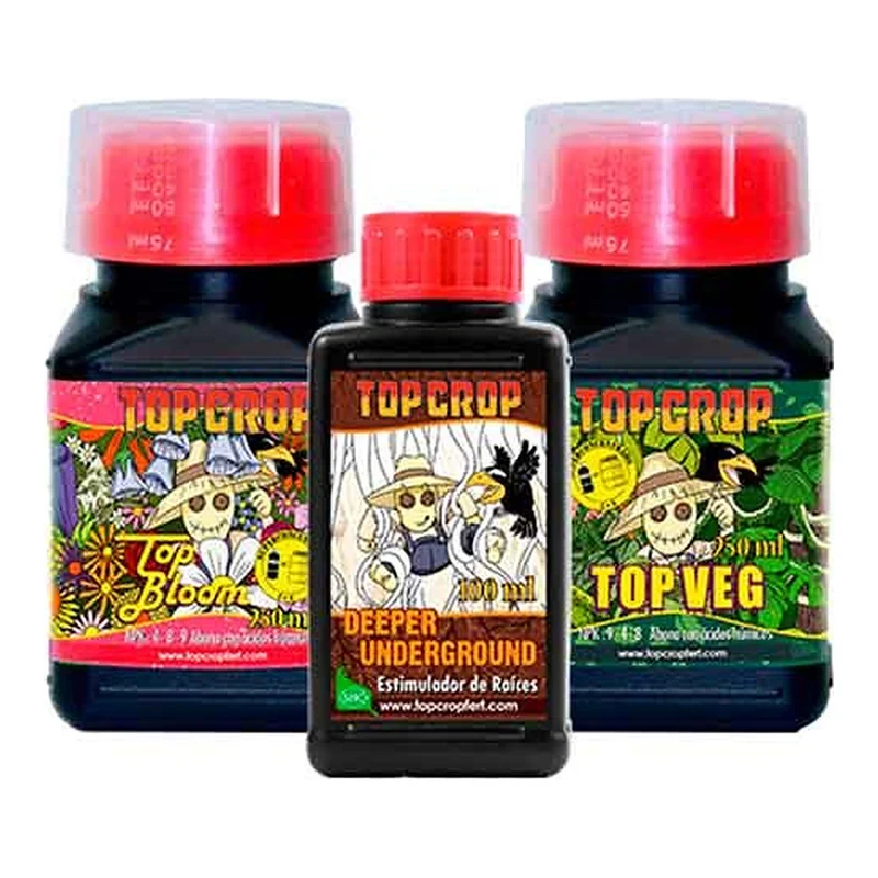 Top Crop Tripack – Pack Fertilizantes Base de Crecimiento y Floración para Tierra