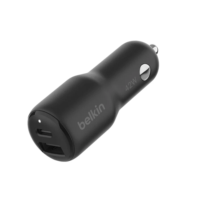 Cargador para auto dual de 42 W - 25 W USB-C PD PPS + 12 W USB-A de Belkin